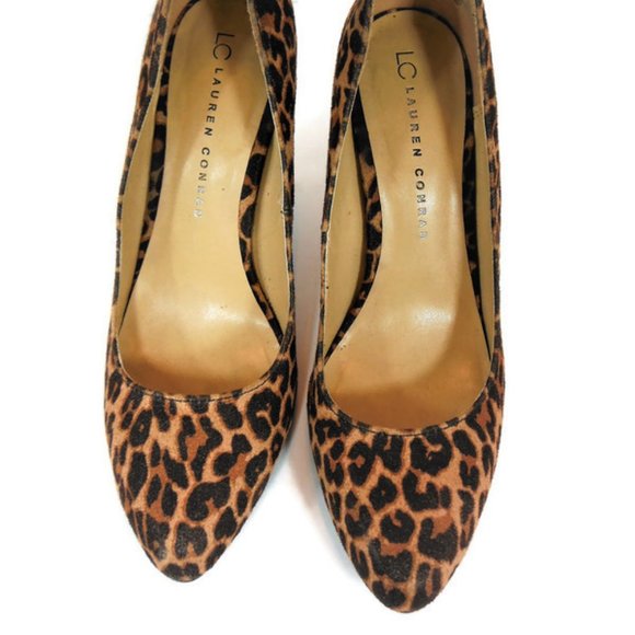 LC Lauren Conrad Brown Leopard Print 4" High Heels - Picture 7 of 8